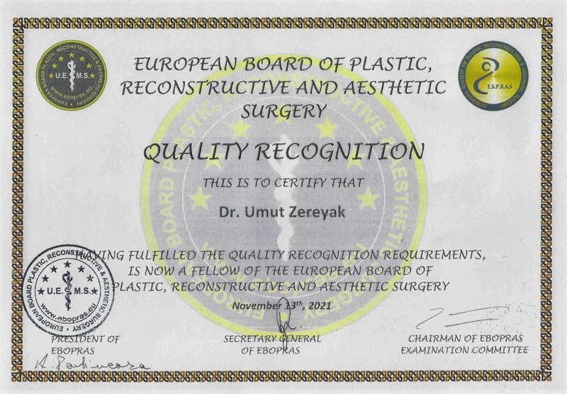 Additional medical certificate — Dr. Umut Zereyak
